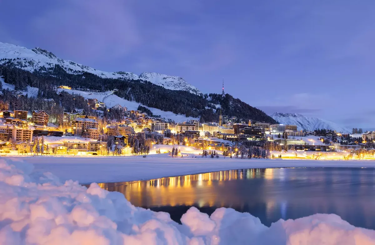 Snow in St.Moritz Switzerland